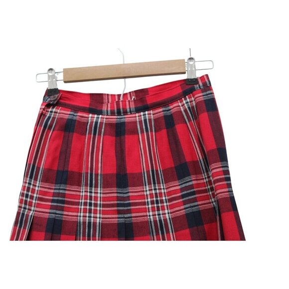 Vintage Pendleton Wool Pleated Midi Skirt Size 6 Plaid Preppy Academia 80s Retro - Picture 6 of 9